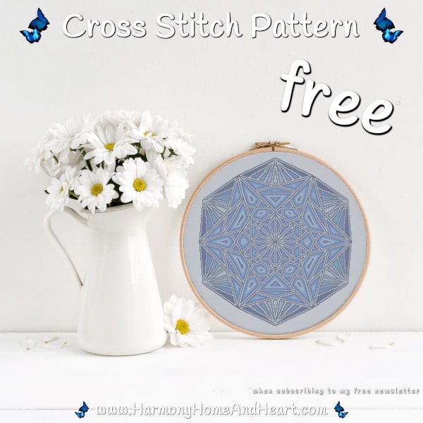 Harmony-Home-and-Heart-Blue-Ocean-Mandala-Cross-Stitch-Pattern-free